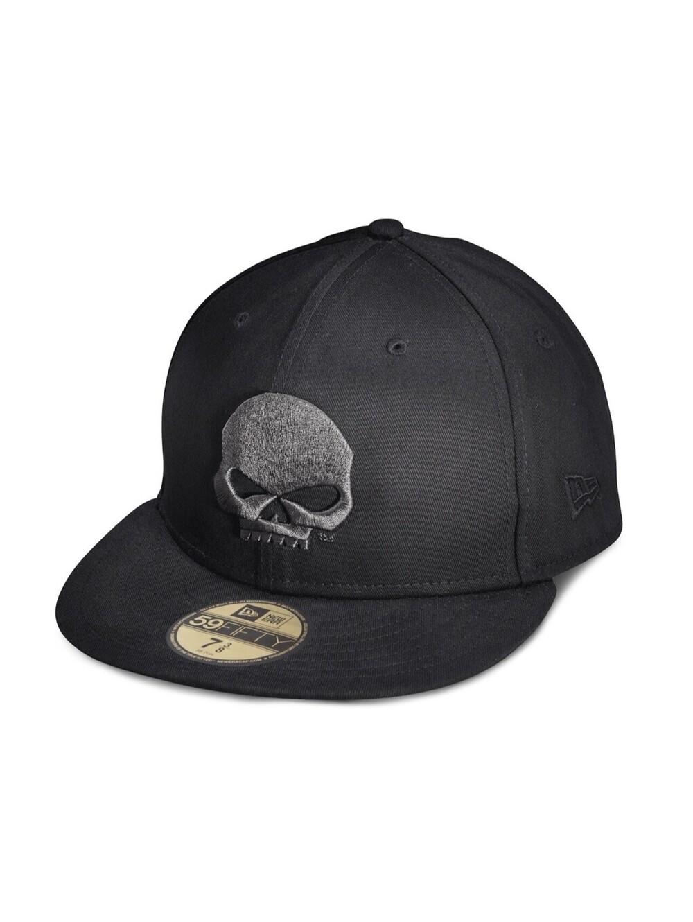 NEW ERA 59FIFTY Harley-Davidson Willie G Skull Fitted Baseball Cap Black  7 1/2